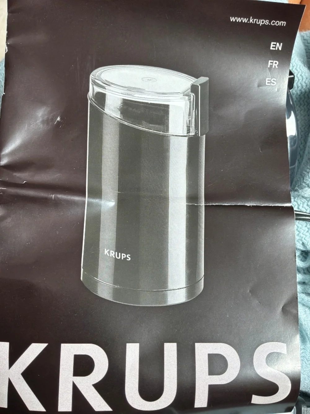 NIB KRUPS Fast Touch Electric Coffee & Spice Grinder F203 Black